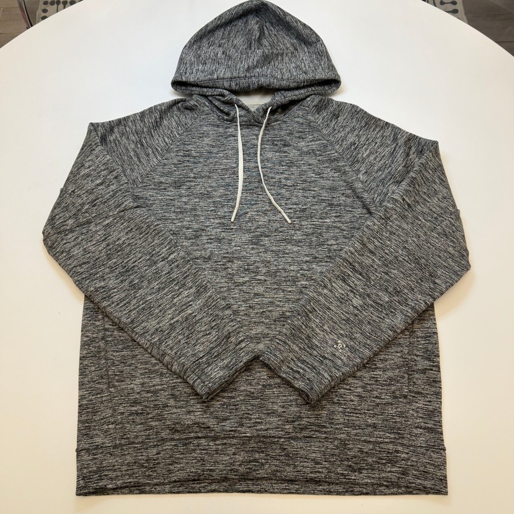 Lululemon City Sweat Pullover Hoodie Mens L Heathered Gray Space Dye Stretch
